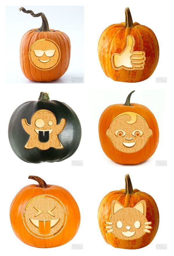 20 free emoji pumpkin carving stencils at BHG