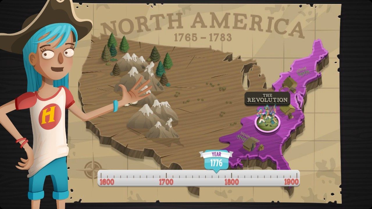 Frontier Heroes app from the History Channel: A challenging, fun game loaded with early American history facts for kids