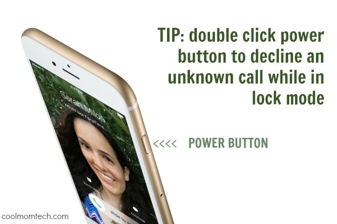TECH TIP: Double click your iPhone power button to decline an unknown call while in lock mode