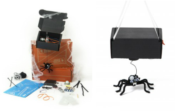 Kiwi Crate's new Halloween craft kits for kids include a Tinker Crate to blend STEM and spiders