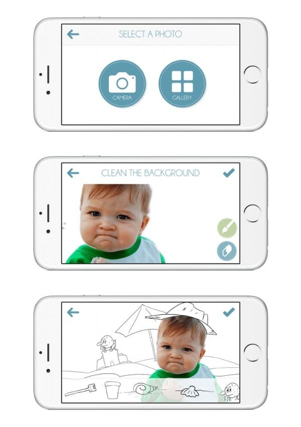 MyBabyD app on kickstarter: Your baby photos + their illustrations