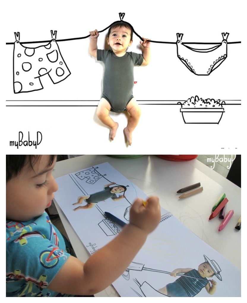 MyBabyD app can turn photo illustrations of your kid into fun keepsakes like coloring pages and calendars