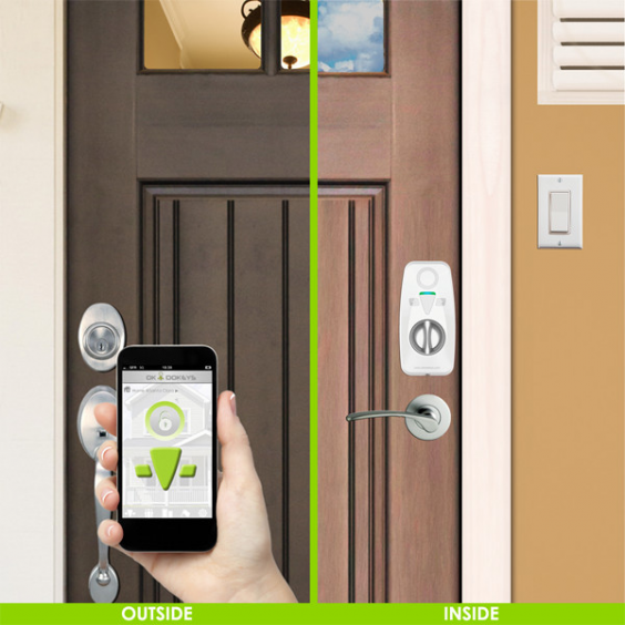 Okeydokes Smart Lock optimizes your deadbolt to make it more secure with encrypted smartphone access for approved users