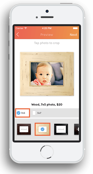 Pictli photo framing app automatically sends giftwrapped, framed photos starting at just $20. Perfect for Father's Day!