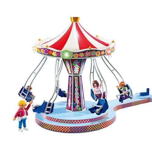 Playmobil Amusement Park Swing Set runs on electricity to really go