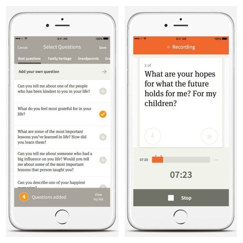 The StoryCorps app lets you record, preserve and share your family's oral history with helpful prompts