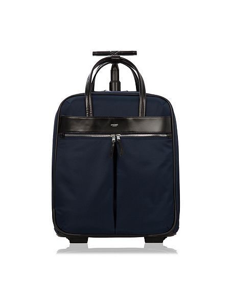 Cool tech gifts for travelers: The gorgeous Knomo London Burlington laptop roller bag with real leather trim
