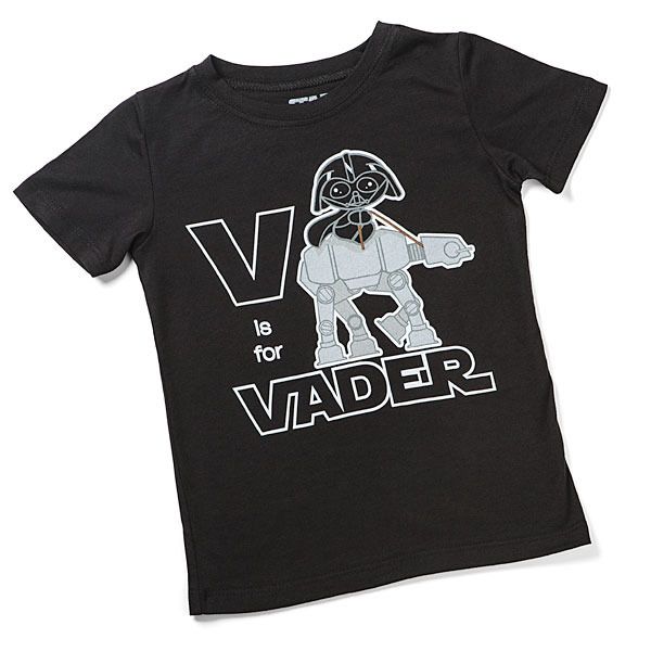 V is for Vader Star Wars toddler tee
