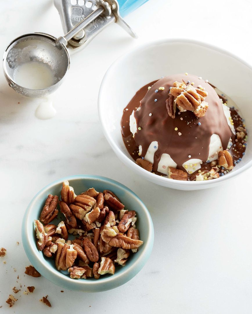 Homemade chocolate shell recipe from Make it Easy by Stacie Billis, Cool Mom Eats food editor