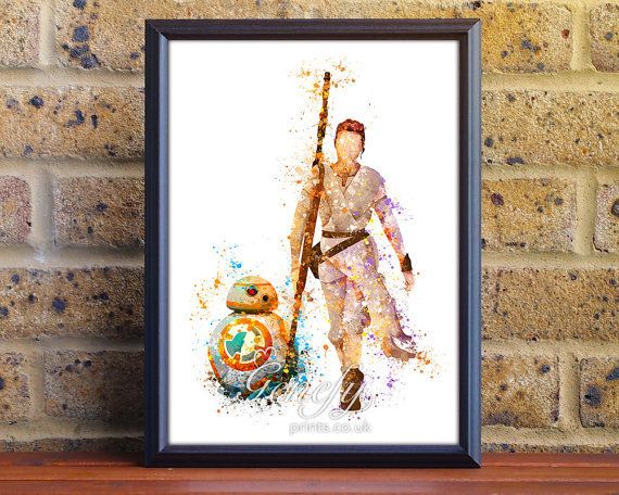 Star Wars Rey and BB-8 Force Awakens artwork