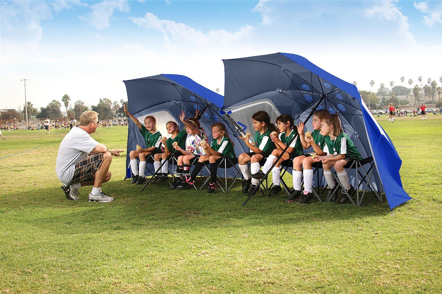 The Best Beach Umbrellas: The Sport-Brella is a tent-umbrella hybrid, great for larger families