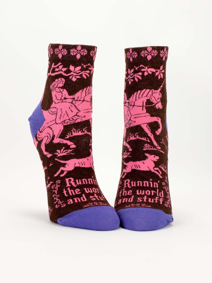 Running the world and stuff socks from Blue-Q