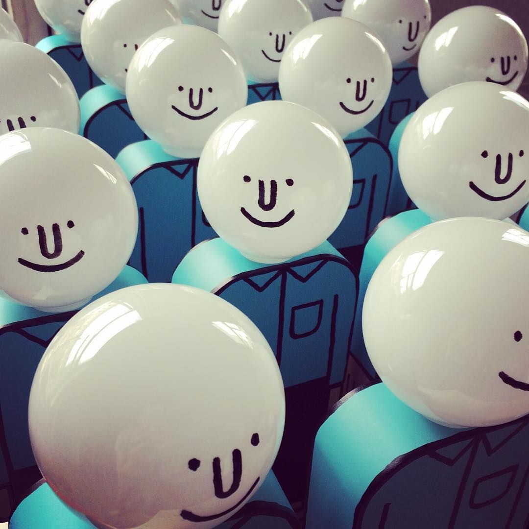 A charming group of BRIGHT IDEA Lamps from illustrator Jean Jullien