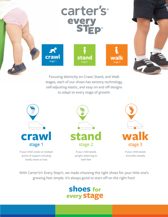Carter's Every Step fit chart helps you find the right shoe for babies at every stage of development [sponsor]