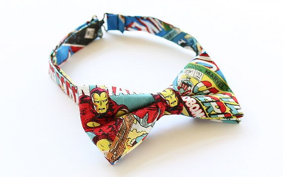 Marvel Avengers bow tie for boys. So fun!