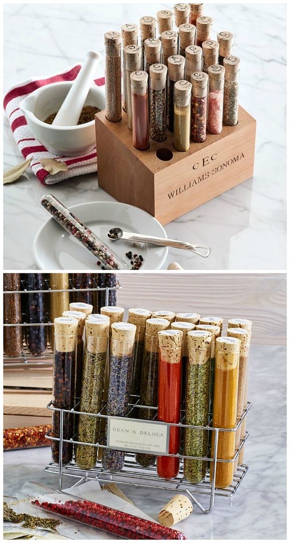 Wondering how to organize spices on your counter? These spice tube racks do the job and look great, too. 