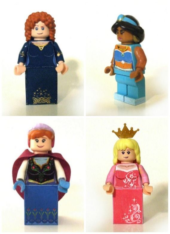 Disney Princesses as LEGO minifigures (not dolls) | fan art by Dorayaki on Eurobricks