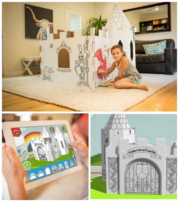 Amazing! Design your own cardboard playhouse for kids using this app from Pop-Up Play. They'll ship you the final result, ready for decorating and imagination