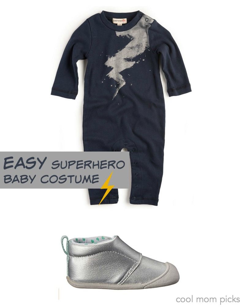Easy baby Halloween costumes with items they can wear again: Modern superhero!