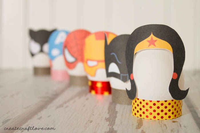 Superhero Easter eggs: Download the free printables for Wonder Woman, Batman and more at Craft Create Love 