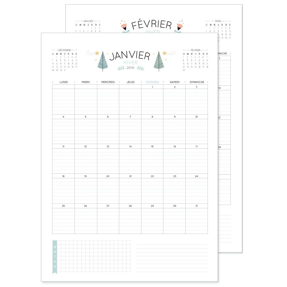 Free printable French 2016 calendar. Beautiful! Get a new page each month or visit her shop to download them all at once
