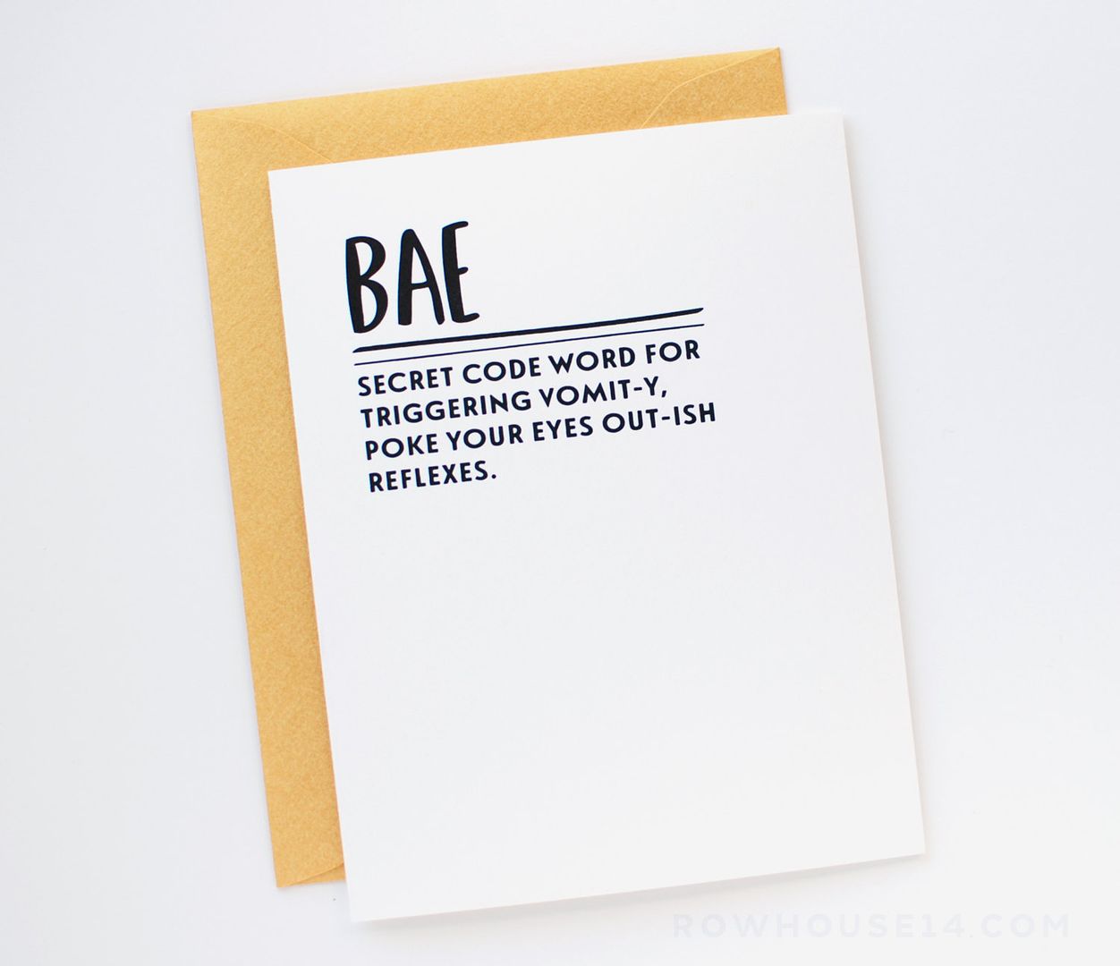 Funny Valentine's Cards: The definition of Bae
