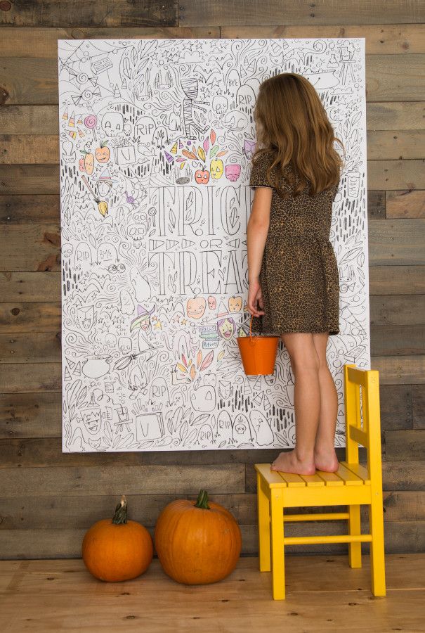 Giant printable Halloween coloring poster from Caravan Shoppe. Our kids will love this!
