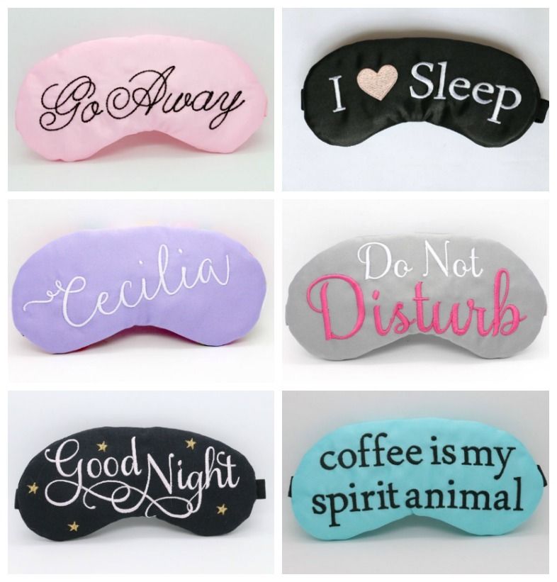 Awesome sleep masks on Etsy that make great Mother's Day gifts, especially for new moms!