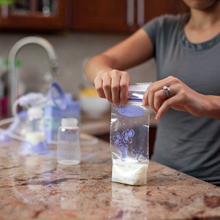 Tips for breastfeeding moms returning to work: Build your supply of stored milk, which takes a lot of pressure off.