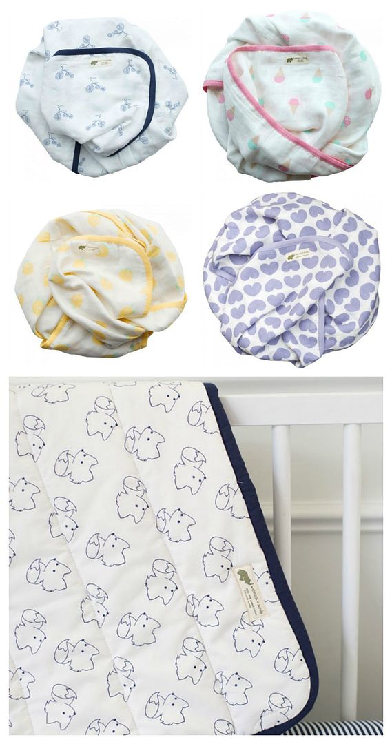 Monica & Andy makes the most adorable mix and match organic baby bedding