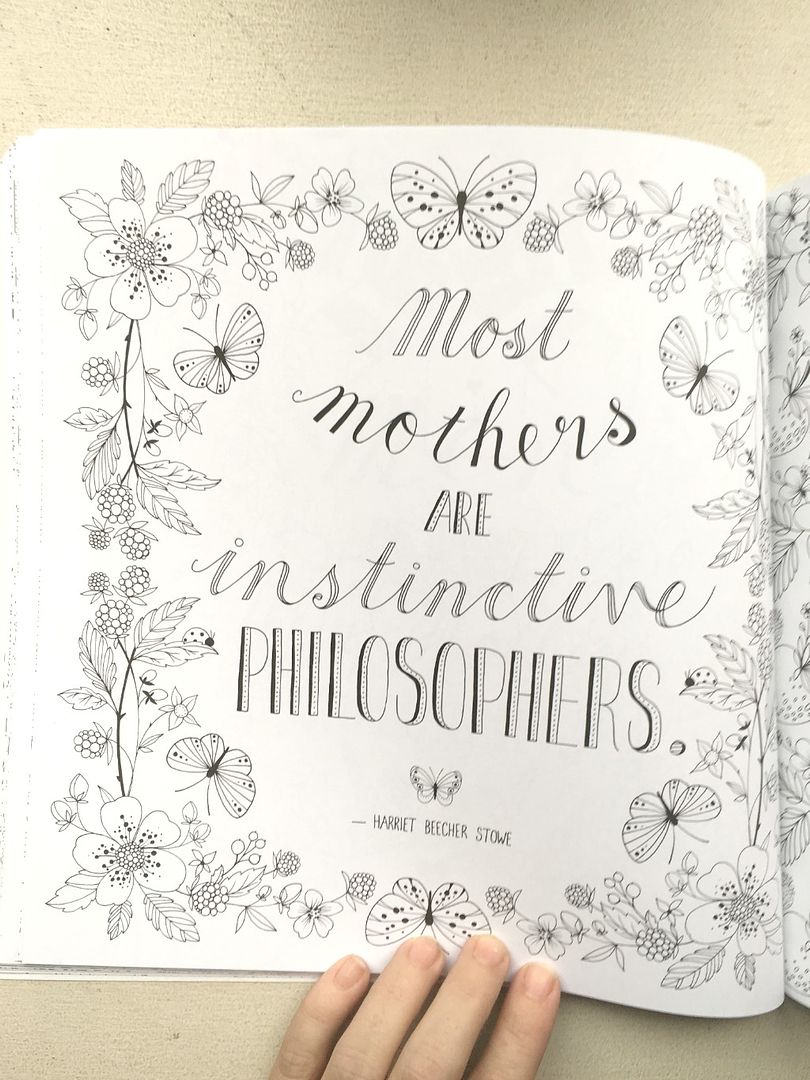 Beautiful Mother's Day themed adult coloring book. 