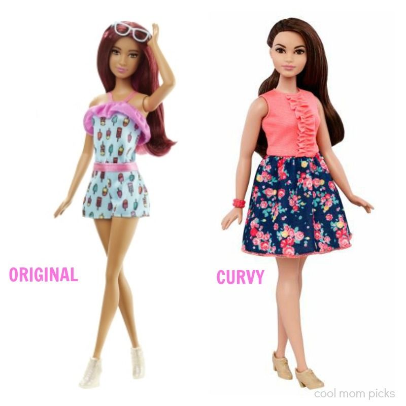 Original vs the new Curvy Barbies. Big difference!