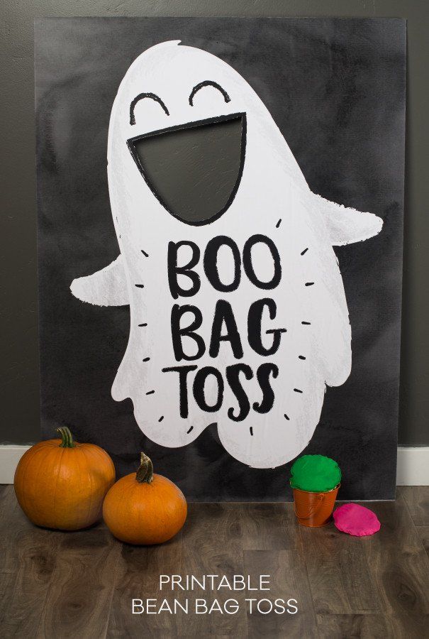 Boo Bag Toss -- adorable giant printable for Halloween party fun!