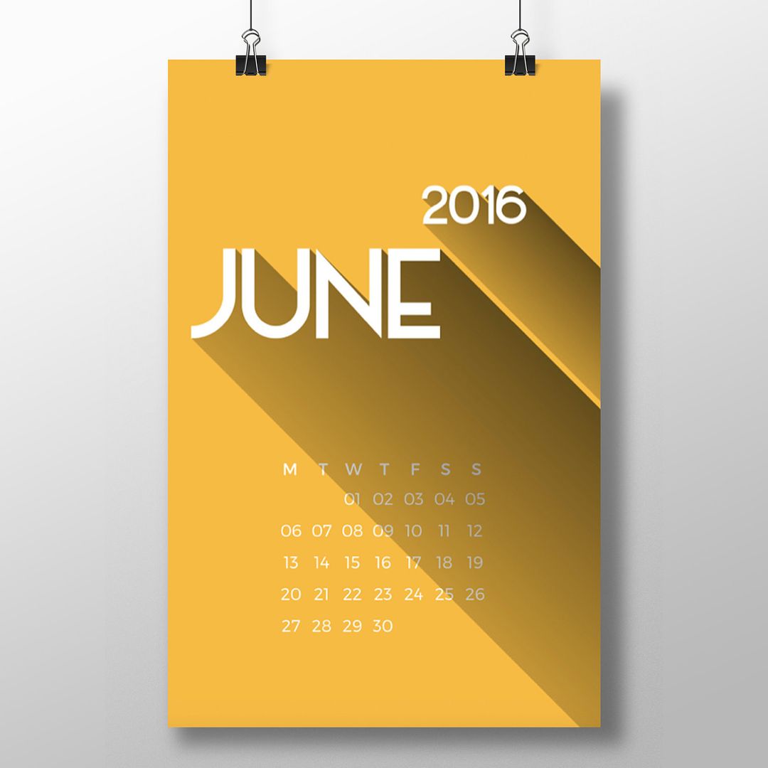 Printable bold 2016 calendar with a cool retro feel | Futska