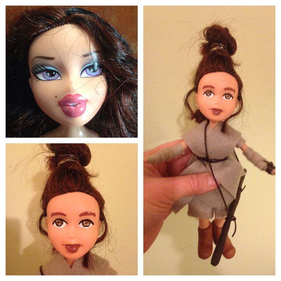 Handmade Rey doll from upcycled Bratz doll
