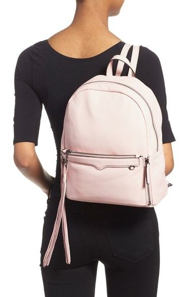 Rose Quartz handbags: Rebecca Minkoff Lola Backpack in blush