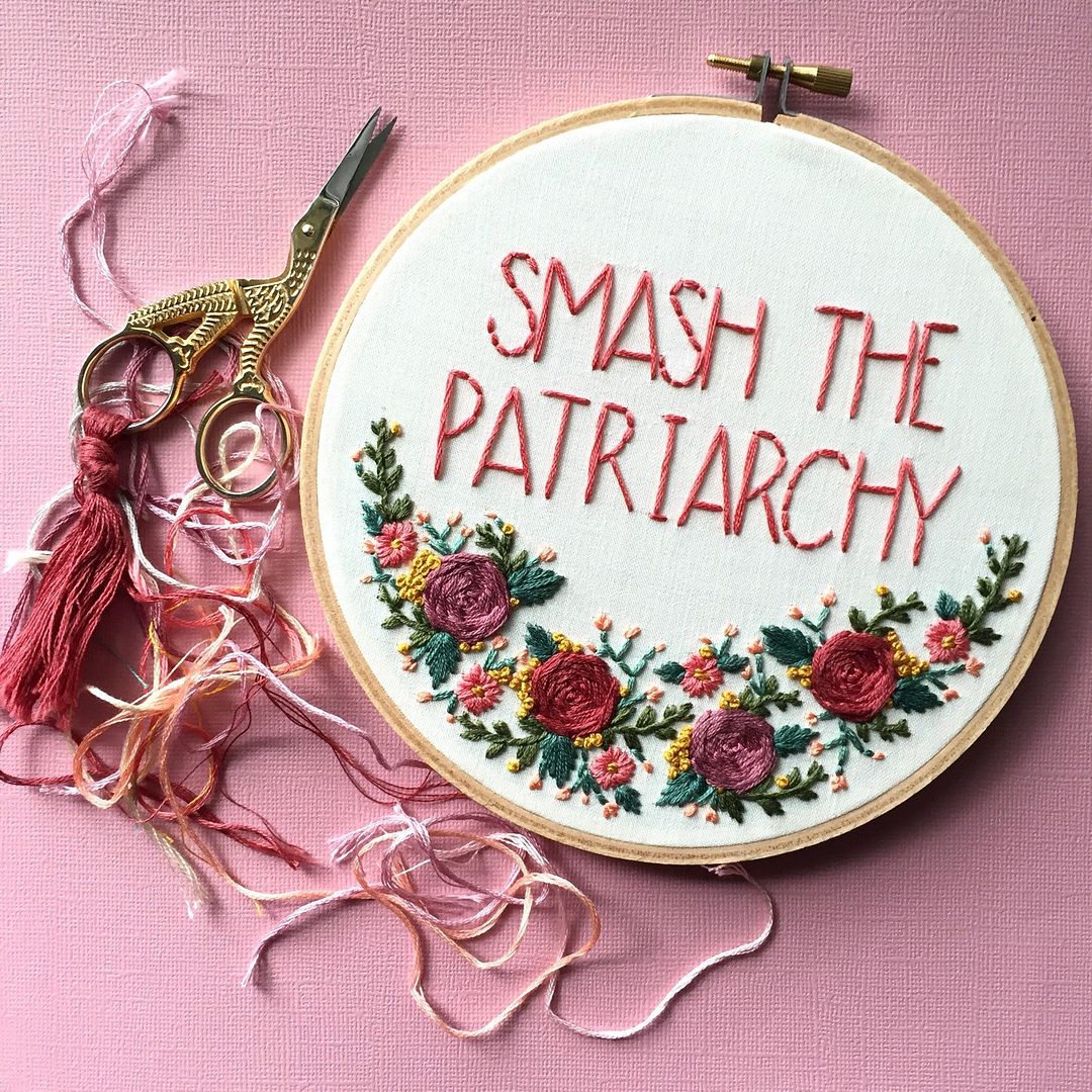Smash the Patriarchy embroidery hoop: Empowering Mother's Day gifts for progressive moms
