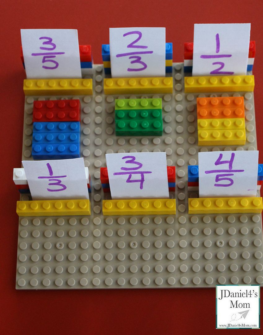 Teaching fractions with LEGOs: great DIY and tips from JDaniel4's Mom