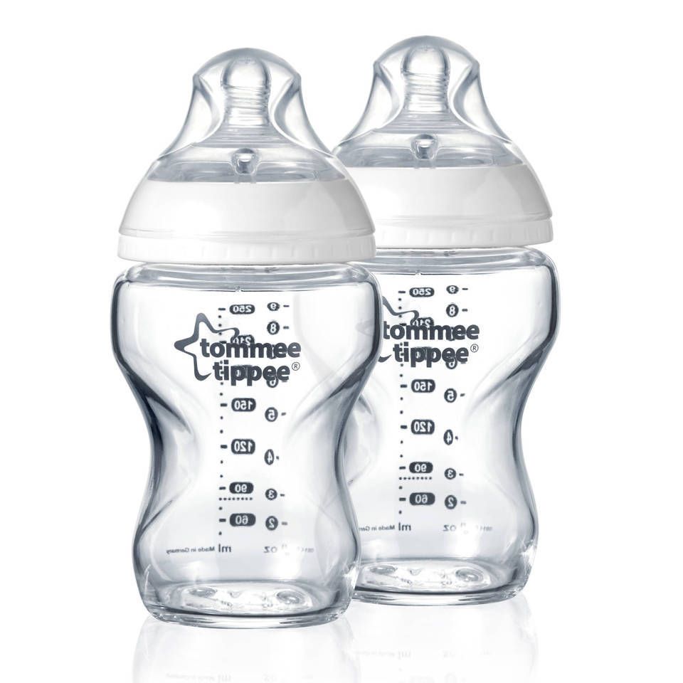 Best Glass Baby Bottles: Tommee Tippee Closer To Nature glass bottles are designed for transition from breast to bottle