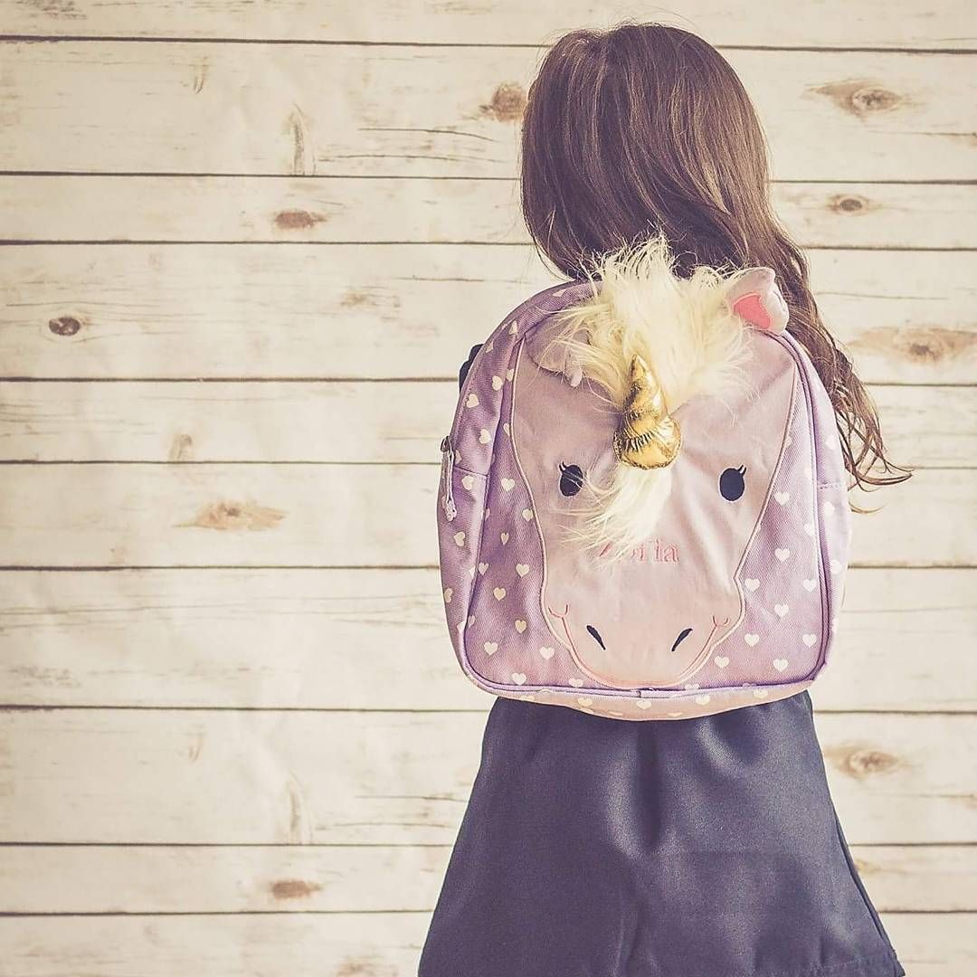 Adorable unicorn preschool backpack with optional personalization from PBK | Cool Mom Picks back to school guide 2016 | photo: kleine+prinzessin11