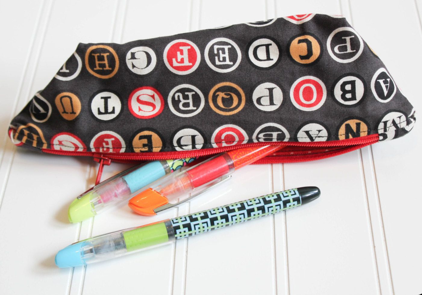 Pencil cases for writers, readers and book lovers: Vintage typewriter key pencil case on Etsy