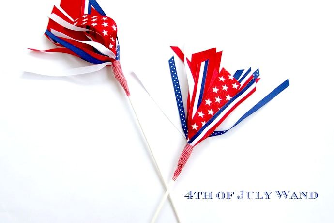 Easy 4th of July craft: Red white and blue ribbon wand for kids | Cool Mom Picks