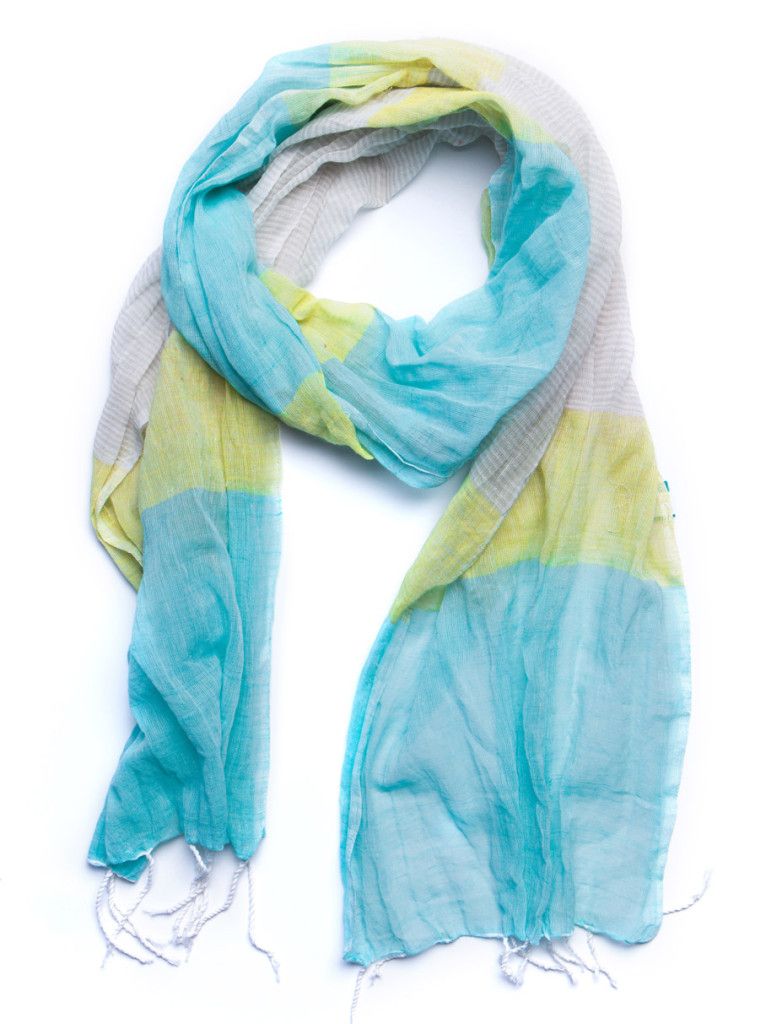 FashionABLE spring Frehiwot Scarf in blue and yellow | Cool Mom Picks