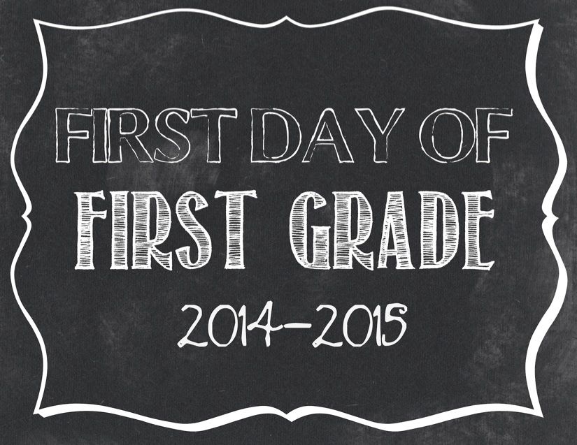 Free first day of school chalkboard printables via Classy Clutter