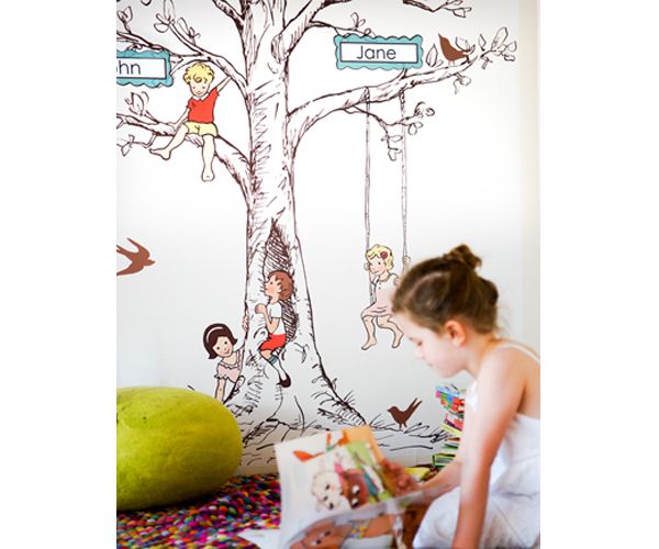 Custom family tree wall decals for kids rooms by Sarah Jane