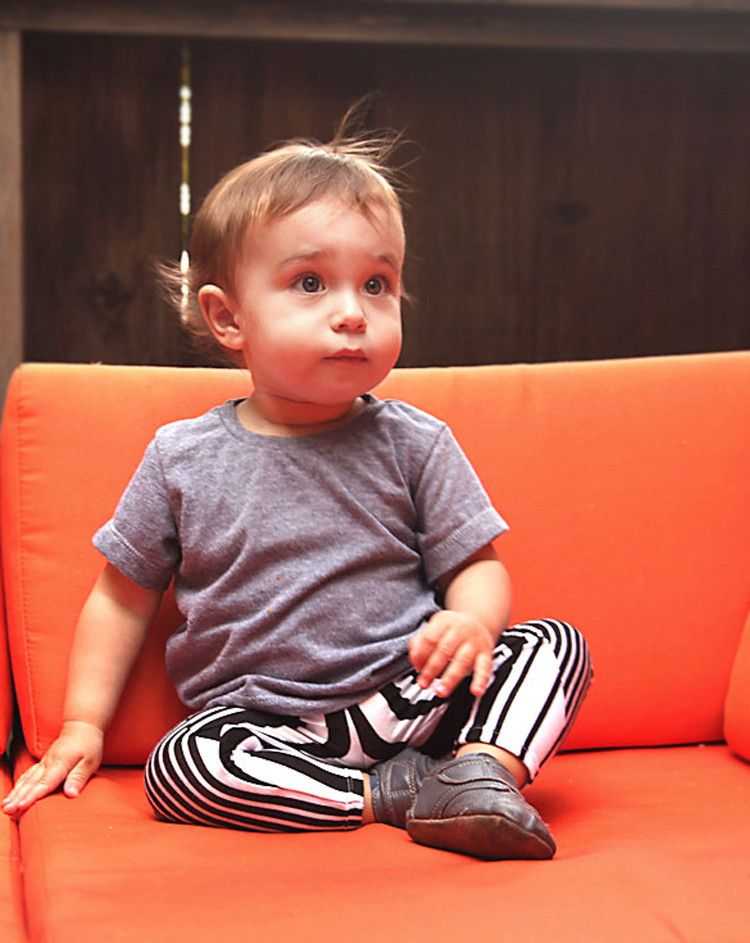 Cool leggings for babies: Bowie striped leggings at Chaboukie