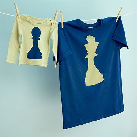 Chess pawn daddy and me shirt set for Father's Day at Twisted Twee