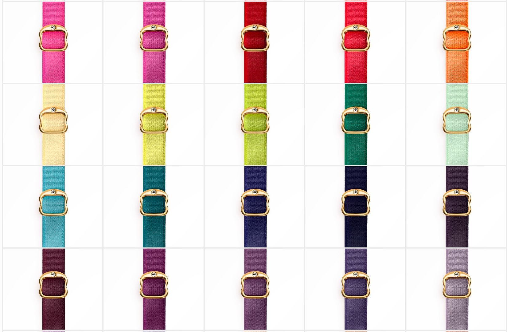 Colorful mix and match bra straps from Matchy Matchy