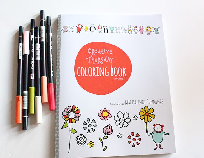 Creative Thursday Coloring Book for kids from Marisa Anne Cummings