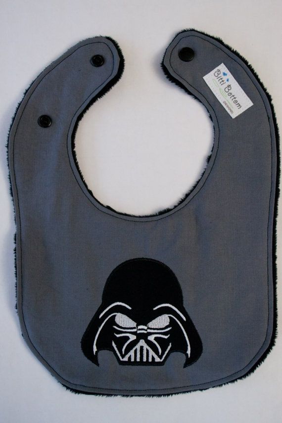 Geeky baby bibs: Star Wars Darth Vader handmade bib on Etsy